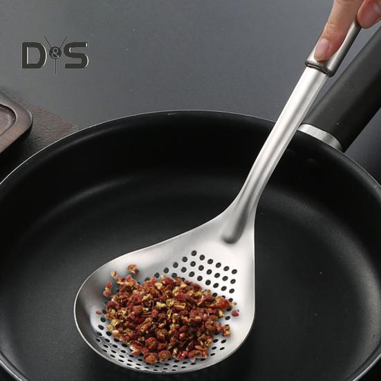 Widely Used Spoon Skimmer Rustproof Durable Kitchen Spoon Skimmer Strainer Ladle Cooking Tool
