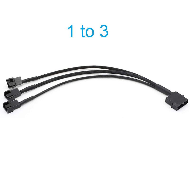 4-контактный Molex на 1/2/3/4/5 x 3-контактный / 4-контактный PWM 12V Разветвитель питания для корпуса ПК, кулера компьютера, вентилятора Y-образный кабель-адаптер