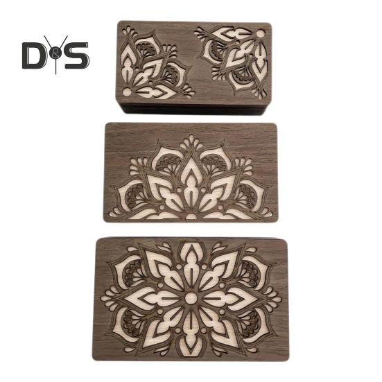 Лоток для сортировки бусин с магнитной крышкой, прочный ящик для хранения бусин, деревянный контейнер-органайзер для сортировки аксессуаров для бисероплетения