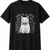 Graphic White Cat Lover Mens Womens T-Shirt Unisex Novelty Gift Tee Funny