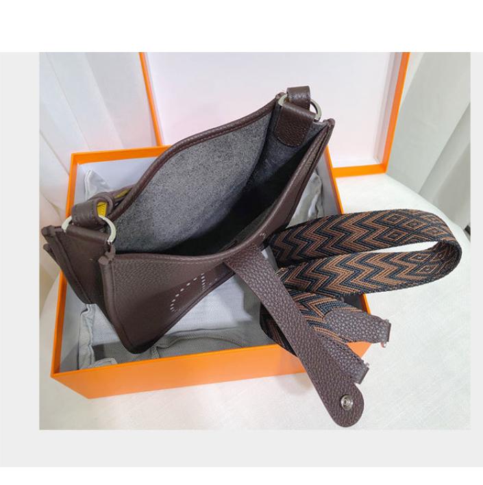 Сумка Evelyn из коровьей кожи первого слоя, женская сумка из натуральной кожи, сумка-ведро с узором личи, мини-повседневная на плечо/кроссбоди