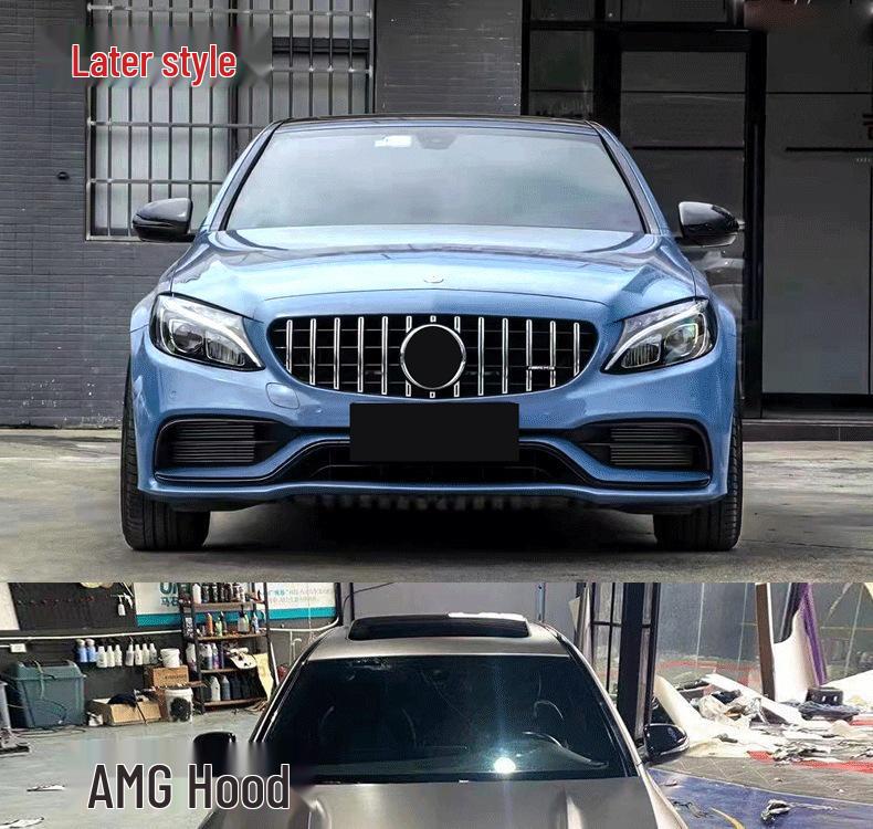 Mercedes-Benz C-Class 205 (15-18) Модифицированные передний/задний бамперы, капот, крыло, боковые юбки, спойлер и выхлопные трубы AMG