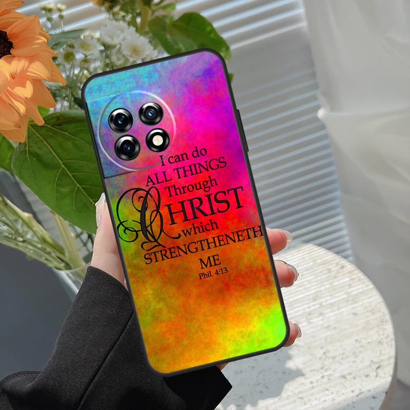 Christian Jesus Christ Bible Verse Case For OnePlus 10 Pro 15 13 12 11 13T 15R 13R 10R 10T 8T Nord CE 5 4 2 3 Lite N20 N30 Cover