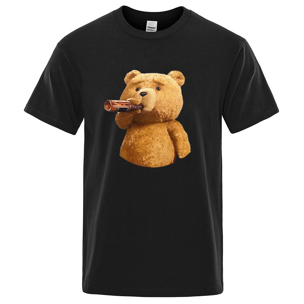 Mens And Womens Short Sleeved Motorcycle Tshirts Cartoon Couple Outfits Unisex Street Clothing Kawai Ted2 Bear Designer Y2k