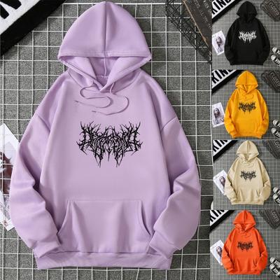 Mingxin Clothing Флисовый свитер с капюшоном Женский Европейский и американский стиль Американский Осенне-зимний Принт с узором Свободный 2025 Студенческая куртка