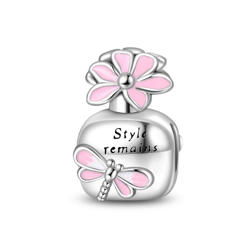 Romantic Copper Flower Charms Bloom Rose Pendants Beads Fit Original Bracelets Necklaces Diy Jewelry Gift For Women