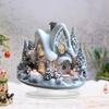 Christmas Acrylic Desktop Ornament Flat Snowy Cabin Ornament with Base Christmas Village