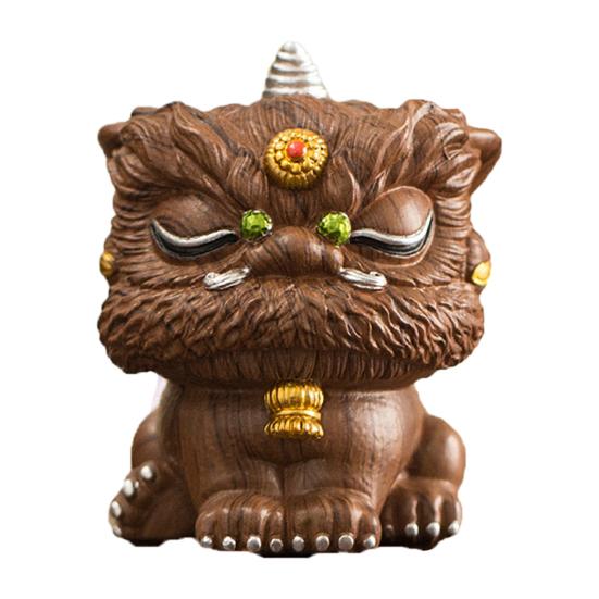 Фигурка льва в китайском стиле, мультяшный лев-хранитель, статуэтка из смолы, украшение для дома и офиса, фэн-шуй, орнамент, праздничный подарок на новоселье