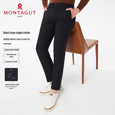 Мужские брюки прямого кроя MONTAGUT для делового кэжуала, легкие в уходе