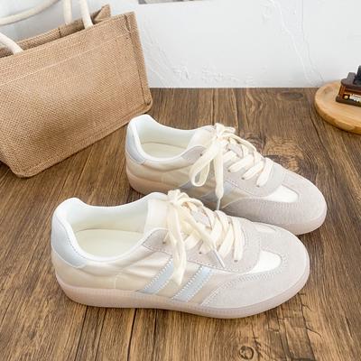 С юбкой немецкие кроссовки женские летние дышащие тонкие популярные легкие на плоской подошве ретро кеды повседневные маленькие белые туфли