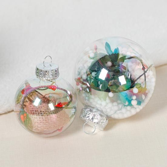 Yousheng Fillable Christmas Ball Подвеска Небьющиеся Прозрачные DIY Рождественские Елочные Шарики Декоративное Подвесное Украшение