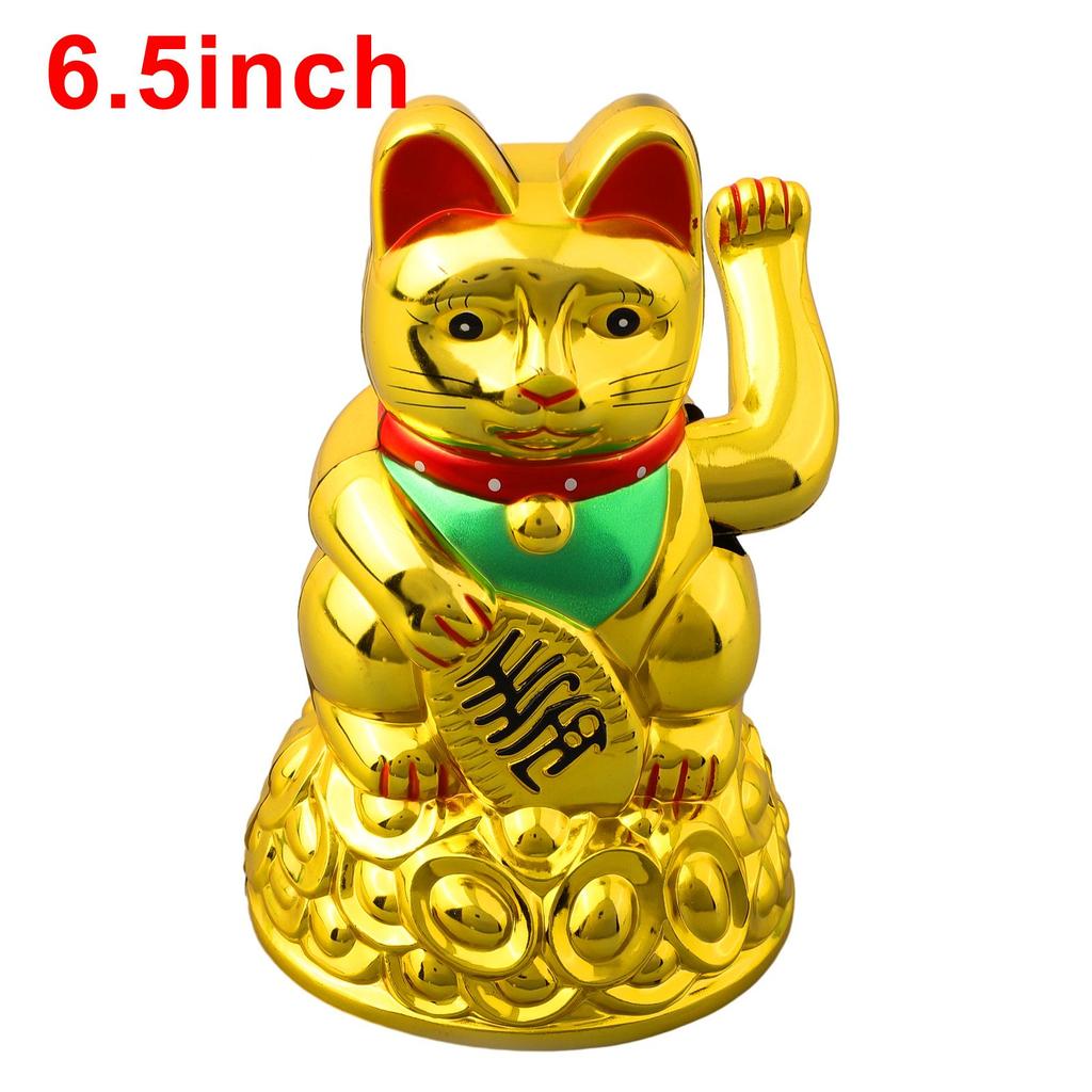 Китайский Счастливый Машущий Кот Привлекающий Maneki Neko Золотой Удача Фэн-шуй Талисман Приносящий Богатство-Удачу Для Домашнего Офиса Декор