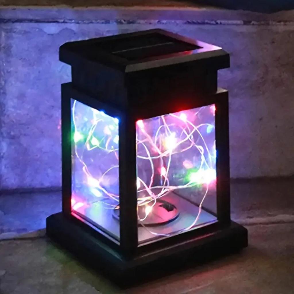 Уличные подвесные светильники на солнечной энергии, гирлянды из медной проволоки, светодиодные солнечные светильники, декоративное освещение с крючками для патио, сада