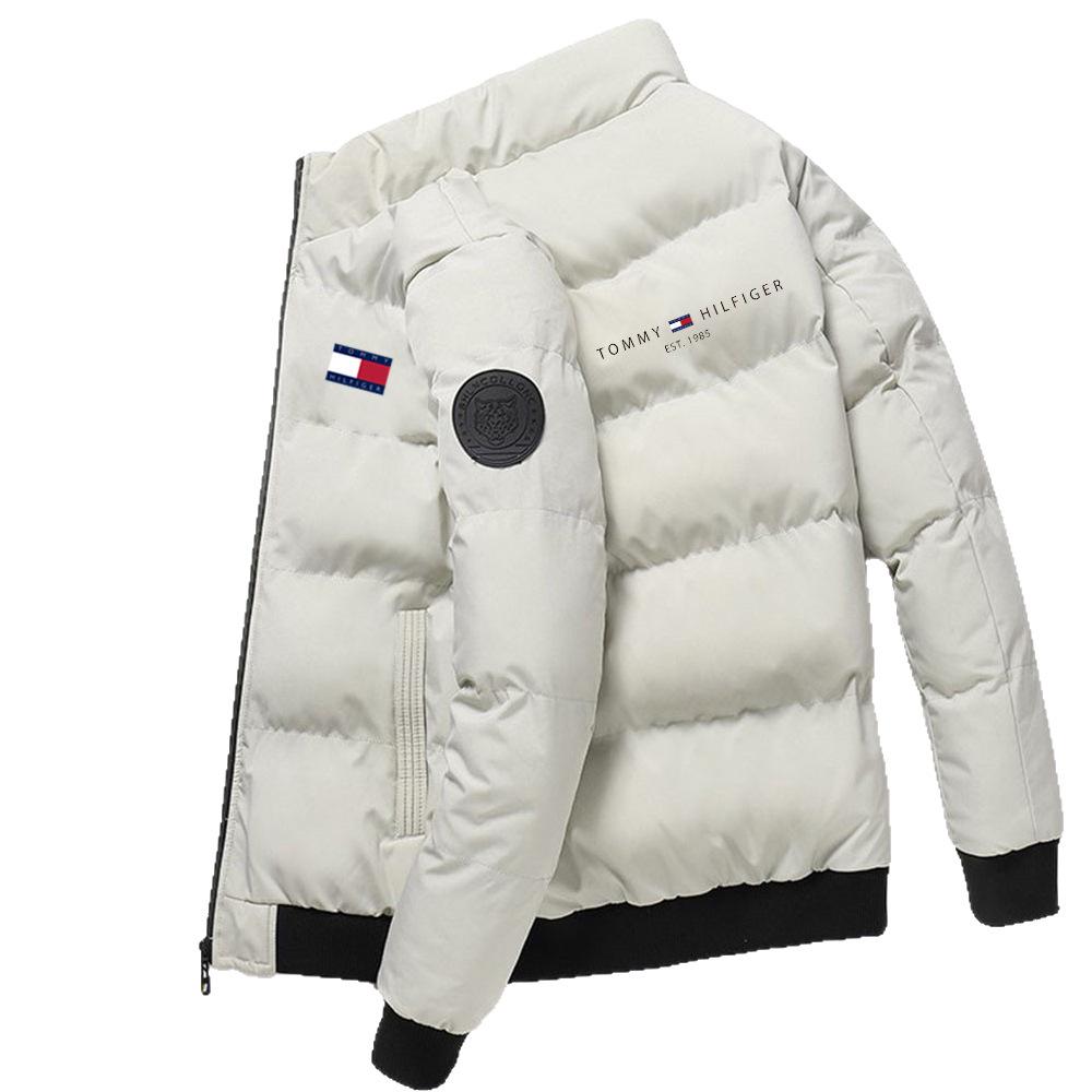 Мужская зимняя куртка в корейском стиле с воротником-стойкой - Толстое, теплое и модное хлопковое короткое пальто