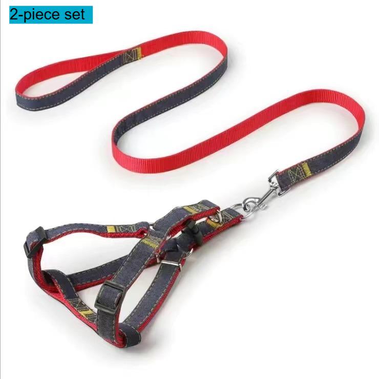 Dog leash dog collar large small chain teddy golden retriever walking dog rope pet supplies