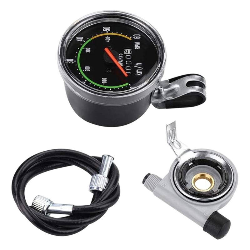 652F Easy To Install Retro Bike Speedometer Counter For Cycling Accurate Speed Aluminum
