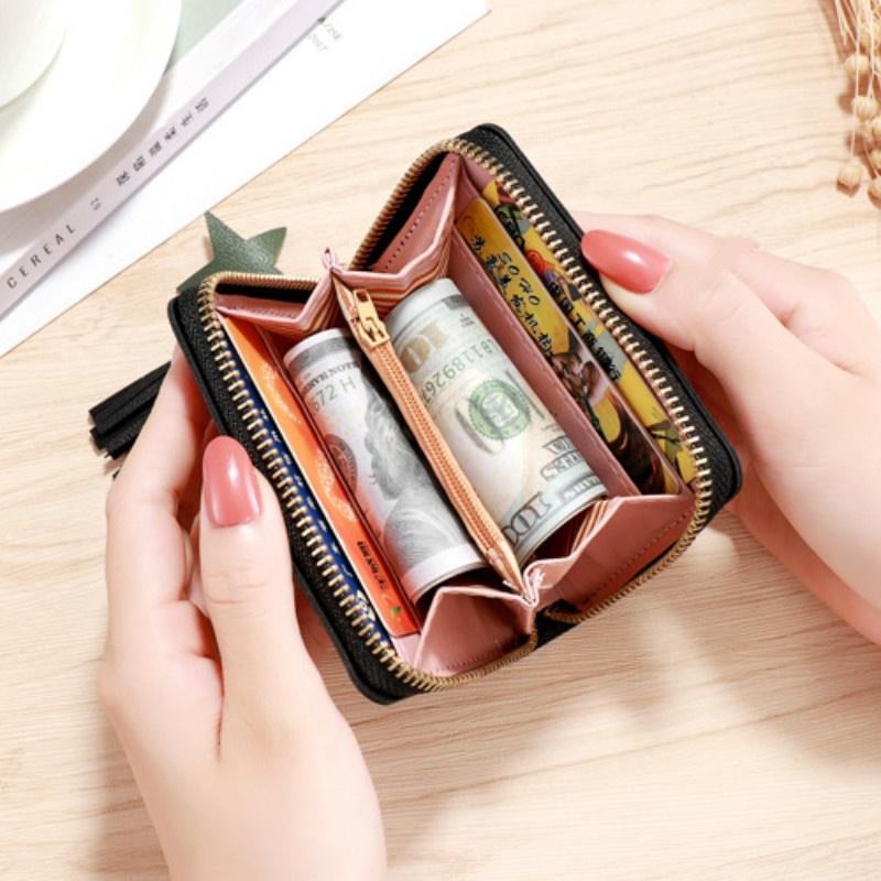 Женские кошельки, милые короткие портмоне на молнии для девочек, женские клатчи, кошельки с держателем для карт, бумажник, сумки