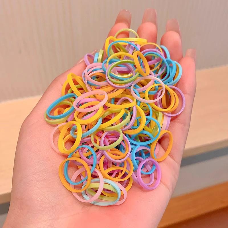 Красочные детские резинки для волос с высокой резинкой - милые резинки карамельного цвета для девочек