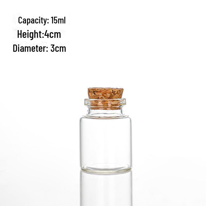 30mm Corked Glass Tube Bottle - for Candy, Capsules, Tea, or Flowers