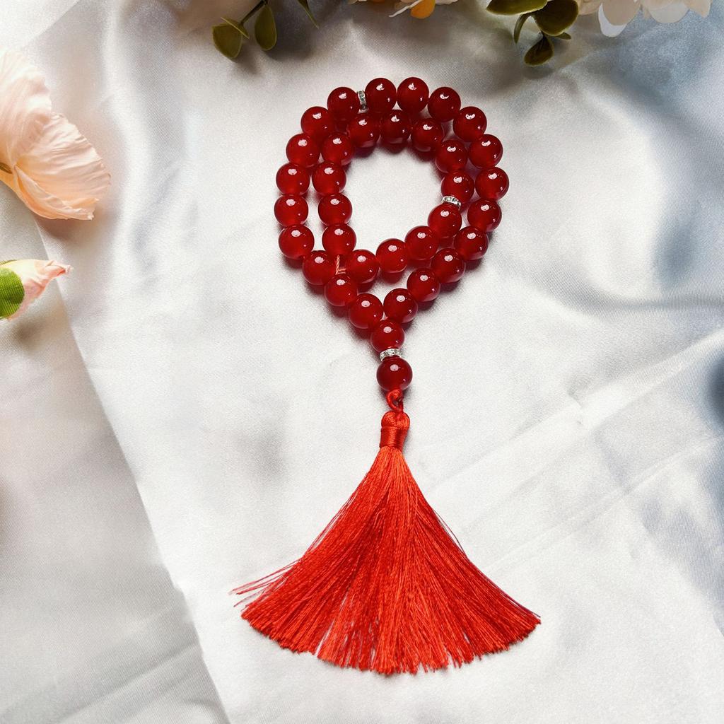 Браслет из стеклянных бусин, бусины розария и подвески с бахромой для молитвенных медитаций, элегантные стеклянные зерна розария