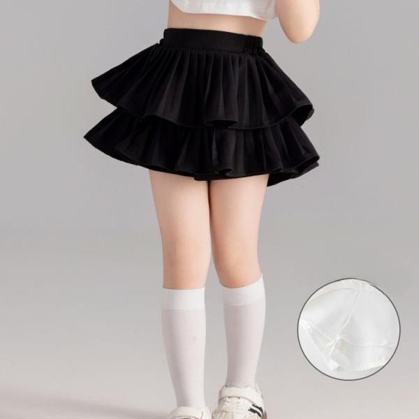 Юбка-торт для девочек, летняя короткая юбка, детская полуюбка, женская плиссированная пышная юбка Treasure, летняя полуюбка принцессы