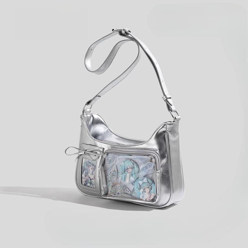 Японская сумка через плечо на одно плечо, маленькая, для еды, на работу, на каждый день, прозрачная женская сумка