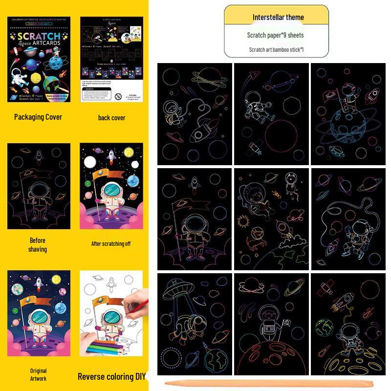 Детская скретч-арт книжка для рисования 'Fun Creative DIY Doodle' - Идеальный подарок для детей