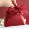 1PC Small Ribbon Bow Candy Bag Handbag Shape With Hand PU Leather Gift Box Creative