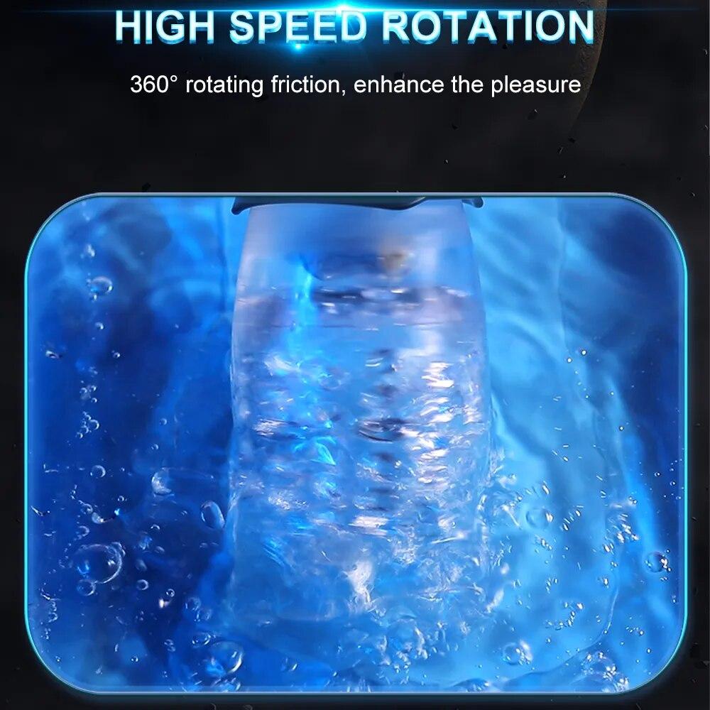 Новый мужчина 5 скоростей вращения 10 режимов Вибрационный мастурбатор Настоящий минет Glans Trainer Массаж пениса Мужской мастурбатор Glans Vibrator Мужской секс-игрушка