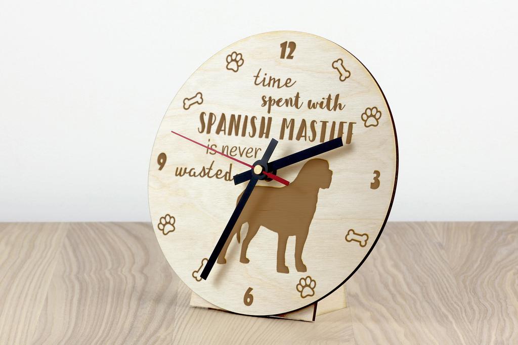 Spanish Mastiff, Mastín Español - clock with dog, wooden clock with engraving, personalised clock by Art-Dog