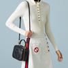 Gucci Blondie Круглая Сумка-кроссбоди на плечо из кожи с двойной молнией G и взаимосвязанным дизайном Женские сумки Черная 744434-1IV0G-1000