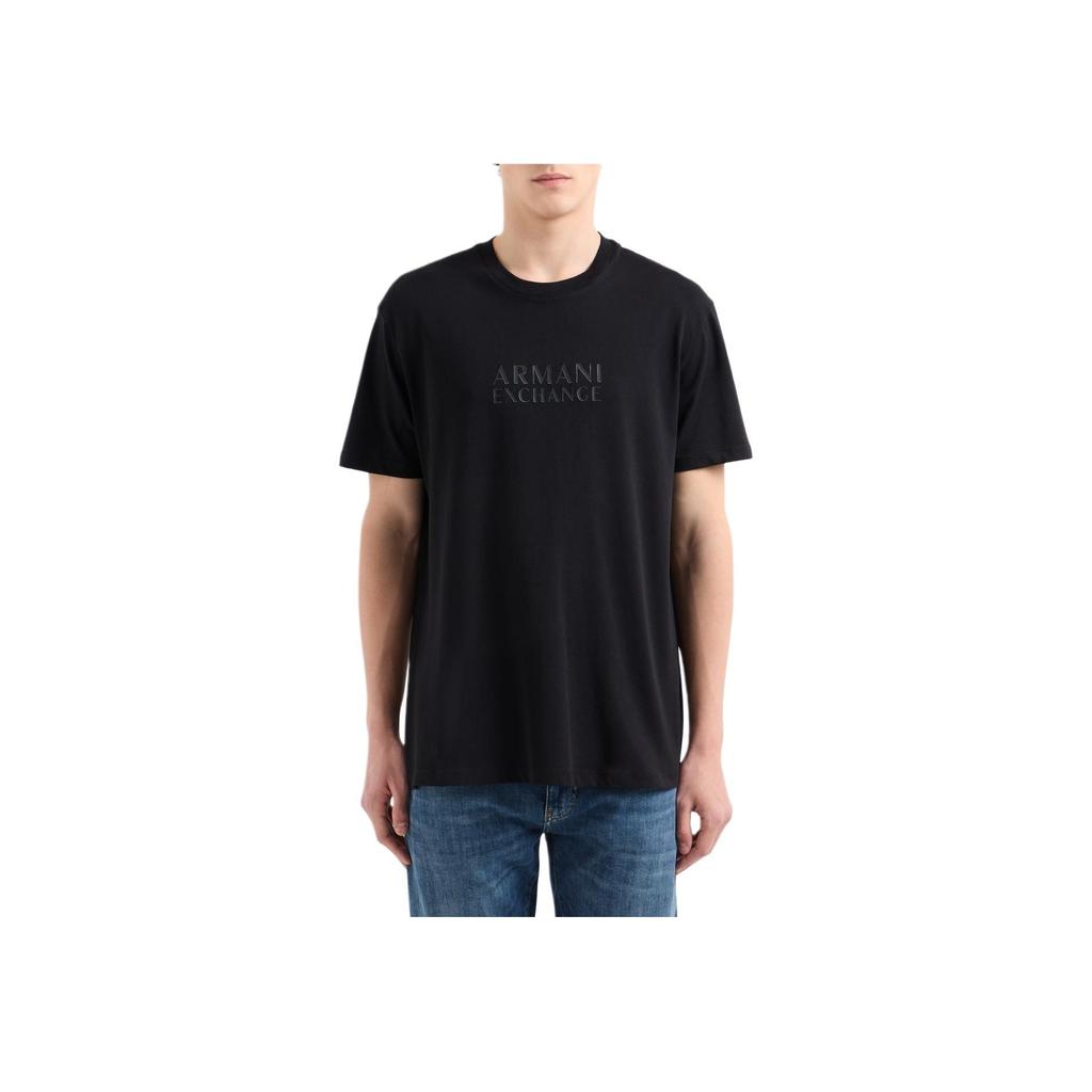 Armani Exchange Мужская футболка с круглым вырезом и коротким рукавом, regular fit, черная XM000553-AF10334-UC001