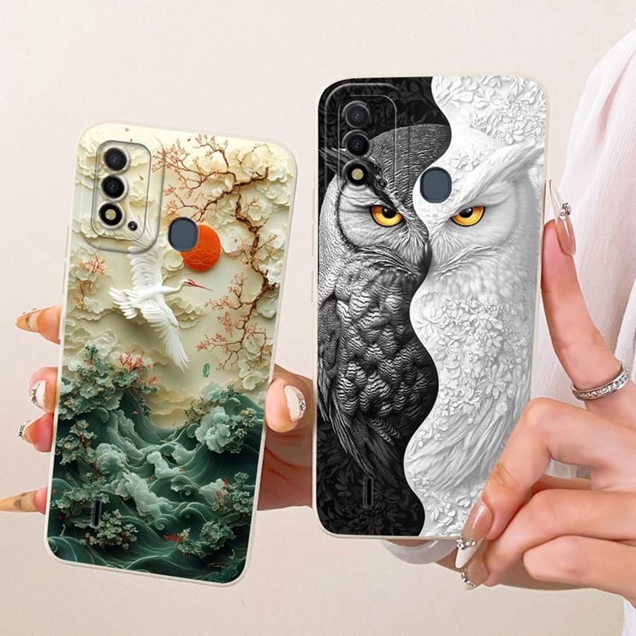 For Itel P37 Pro Vision 2Plus Phone Case Cute Rabbit Liquid Soft Silicone Bumber Shell For Itelp37 Capa Vision2s Back Cover