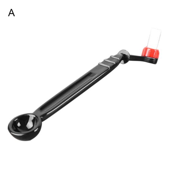 Изогнутая щетка для чистки ложки для кофе эспрессо с двойной головкой, предотвращающая ожоги