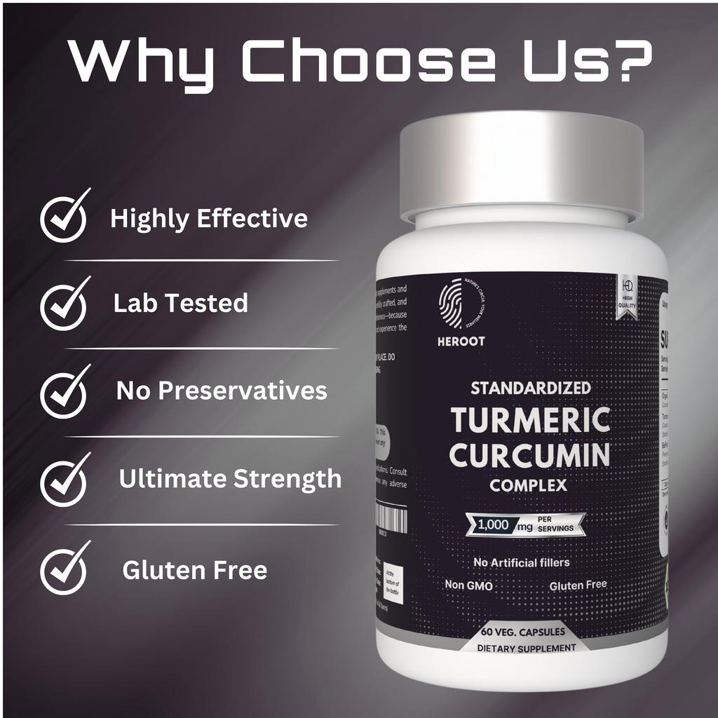 Куркума Куркумин с капсулами BioPerine | 1000 мг | Пищевая добавка