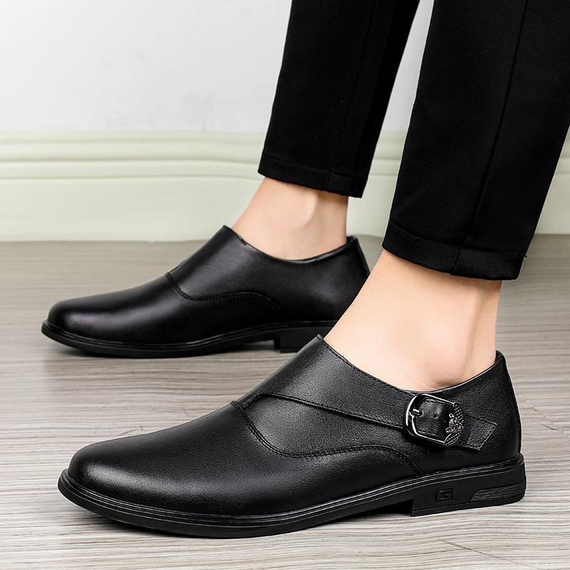 Мужские оксфорды на шнуровке, осенние, из натуральной кожи, модные, для отдыха, деловые, повседневные, мужские туфли, дышащие, массивные, рабочие, мужские туфли