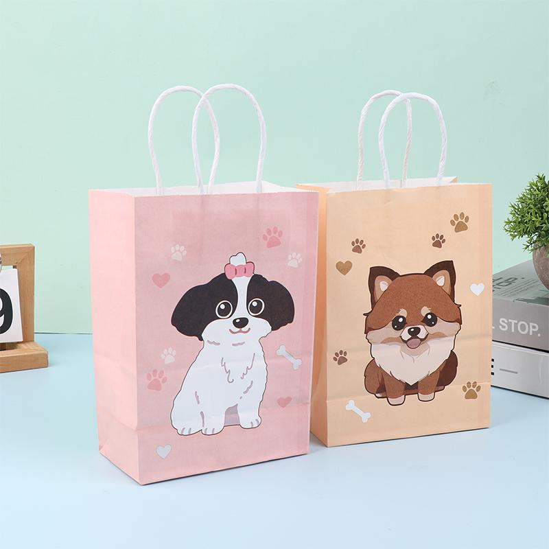 6 шт. бумажный пакет для собак с ручкой, сумка для конфет на день рождения собаки, сумка для детского дня рождения, сувениры на свадьбу, принадлежности для детского душа