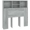 Headboard with Shelves Grey Sonoma 100x19x103.5 cm