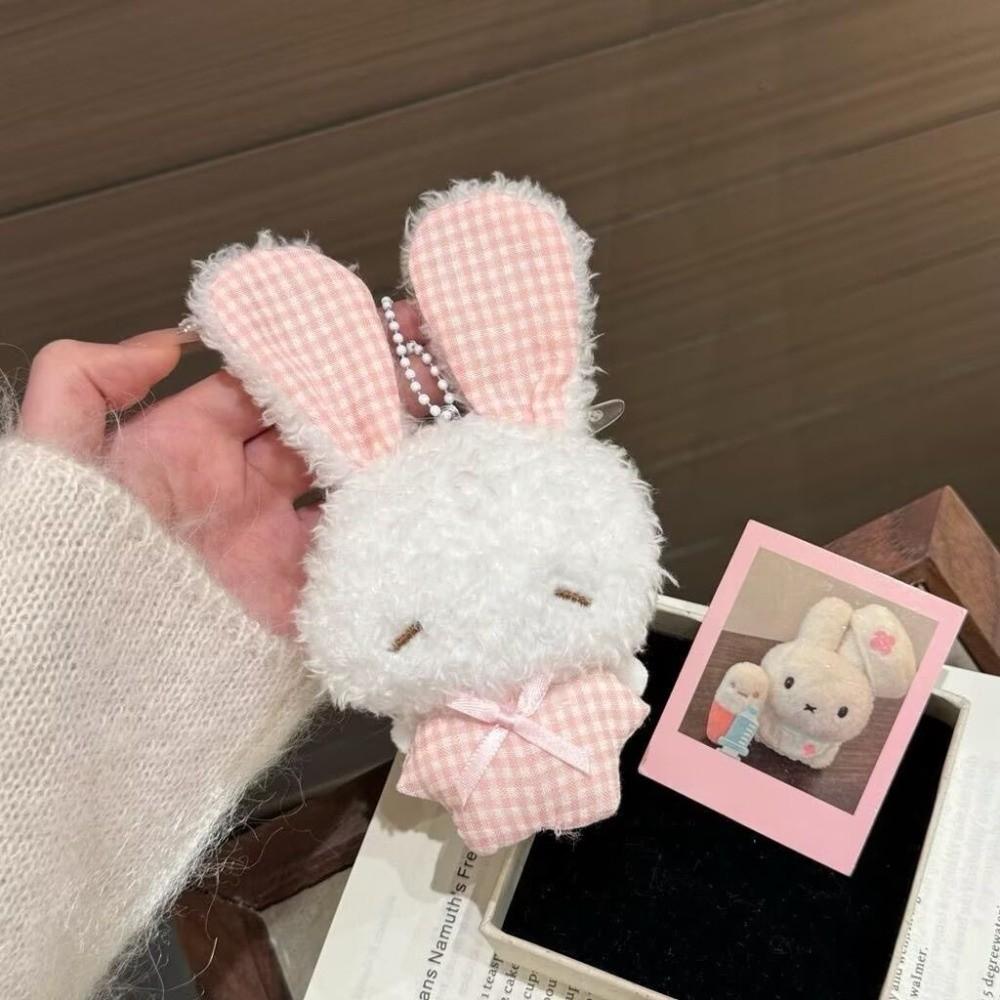 Soft Stuffed Rabbit Doll Pendant Long Ear Stuffed Bag Charm Cartoon Backpack Pendant  Backpack