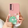 Задняя крышка для Samsung M35 A06 A16 C55 M55 S24 FE S 24fe забавный милый чехол с динозавром защита объектива анти-падение силиконовые мягкие матовые чехлы для телефонов для Samsung