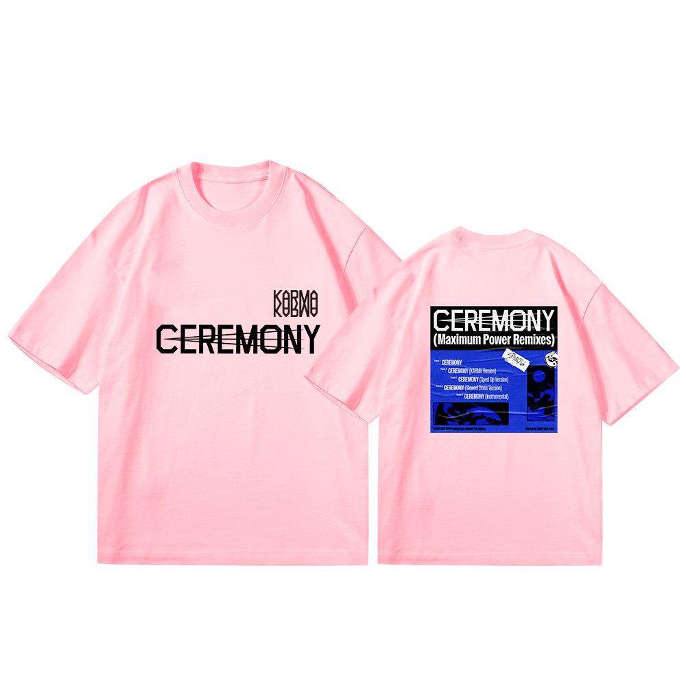 Stray Kids Ceremony Maximum Power Remixes Kpop Fan Merchandise T Shirt Oversized Graphic Tee Casual Summer Short Sleeve Unisex Streetwear Cotton Top