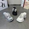 Thick Soled Rhinestone Bow Casual Sandals for Women's Summer Wear 2024 New High-end Fashion Versatile One Word Slippers