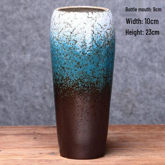 Европейская минималистичная керамическая напольная ваза для гостиной - Икебана и сухоцветы