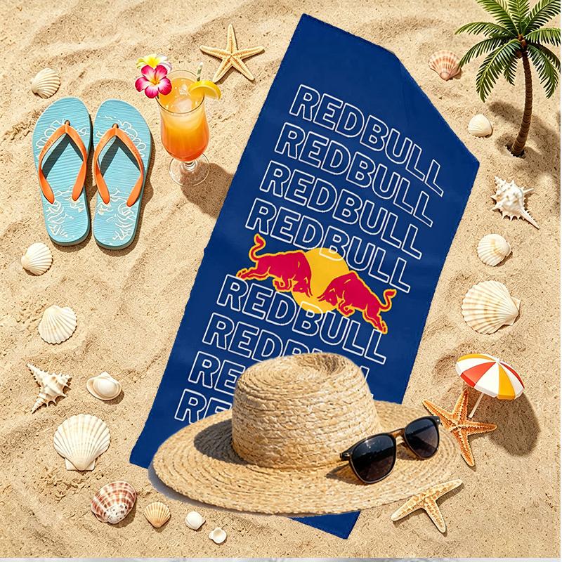 Пляжное полотенце с принтом Red Bull Racing, Универсальное легкое впитывающее пляжное полотенце для бассейна, серфинга, йоги, ванной комнаты, Идеальный подарок на день рождения, праздник
