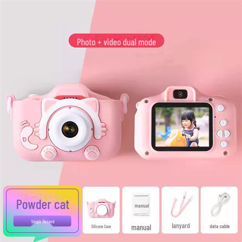 «Детская мультяшная цифровая камера для фото и видеосъемки — идеальный подарок на день рождения для школьников и малышей»