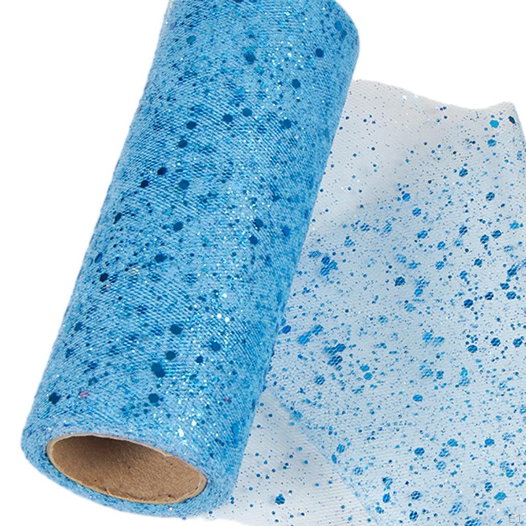 Блестящая тюлевая сетчатая лента, 10 ярдов, универсальная модная портативная ткань с блестками для подарочной коробки