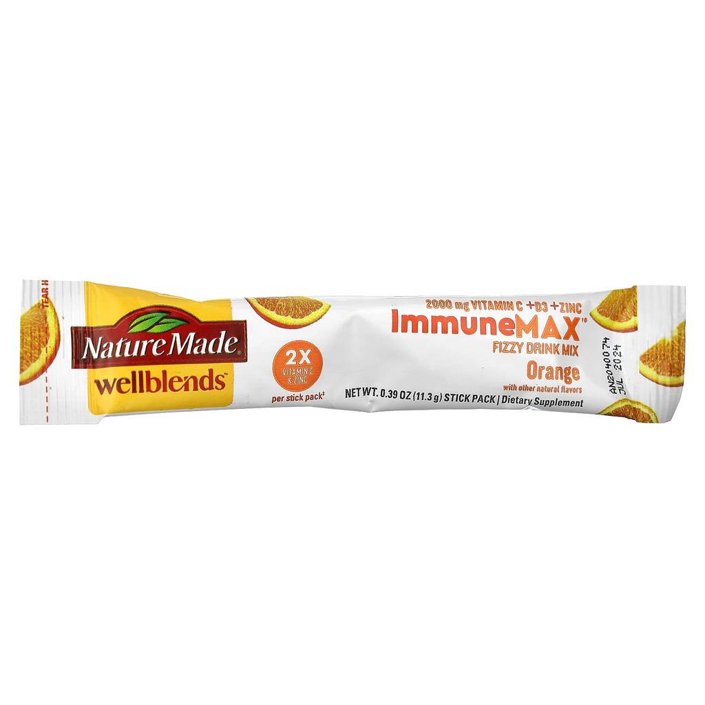 Wellblends, Immunemax, Апельсин, 30 стиков, 11,3 г (0.39 унции) Каждый