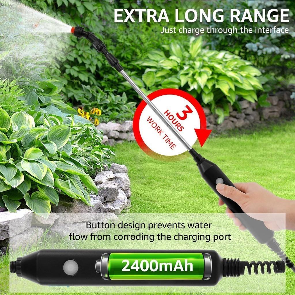 Portable Electric Garden Sprayer Yard Lawn USB Rechargeable Plant Spray Mister Telescopic Watering Spray Irrigation Tools