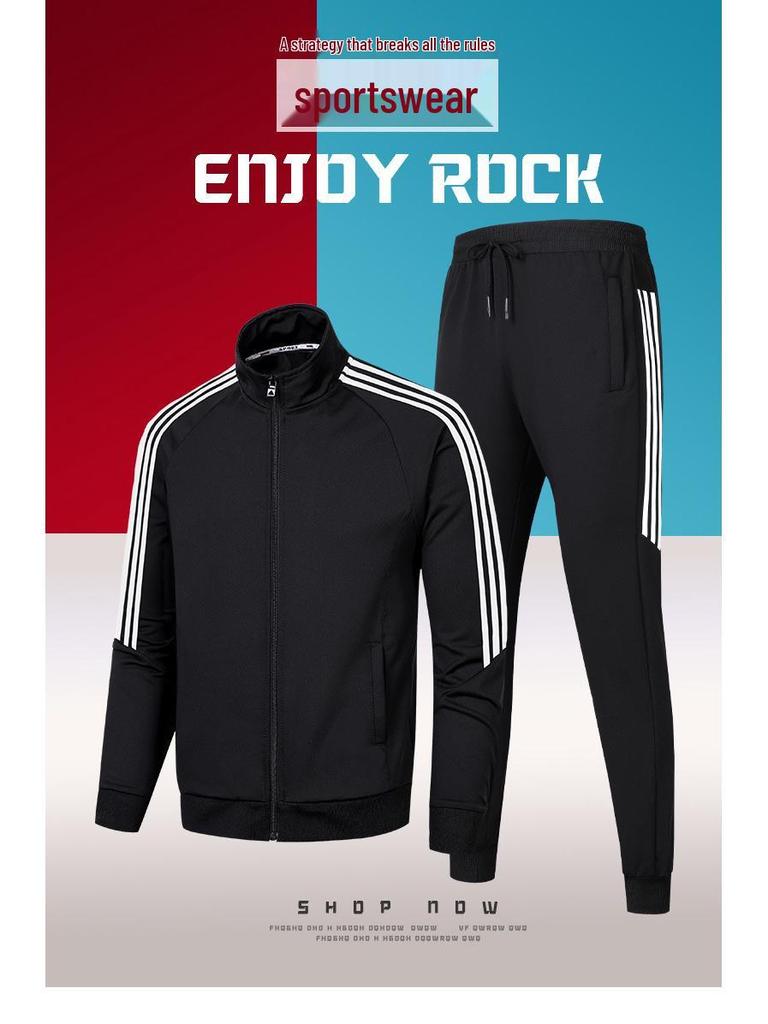 Мужской повседневный костюм приталенного кроя: Подростковая спортивная одежда в корейском стиле однотонной расцветки для весны и осени