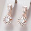 Цвет розового золота Свадебные серьги-капли для невесты Модные аксессуары с натуральным цирконом Высококачественные женские украшения на каждый день